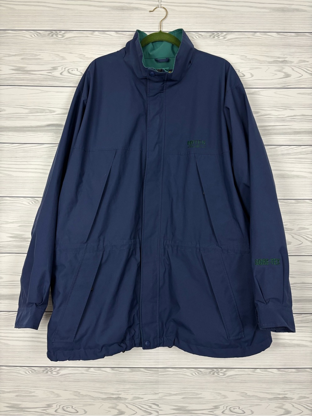 Eddie Bauer EBTEK vintage Gore-Tex navy blue zip up jacket size XXL
